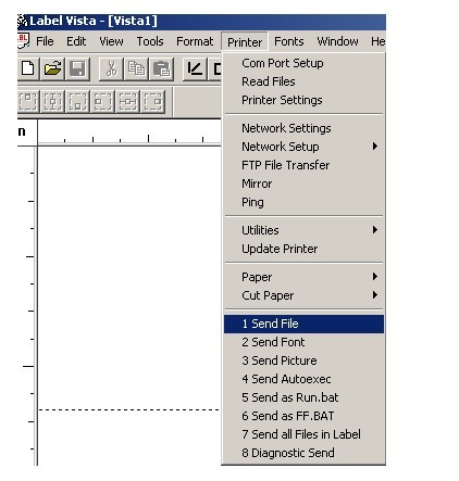 通过Zebra LabelVista软件来发送文件